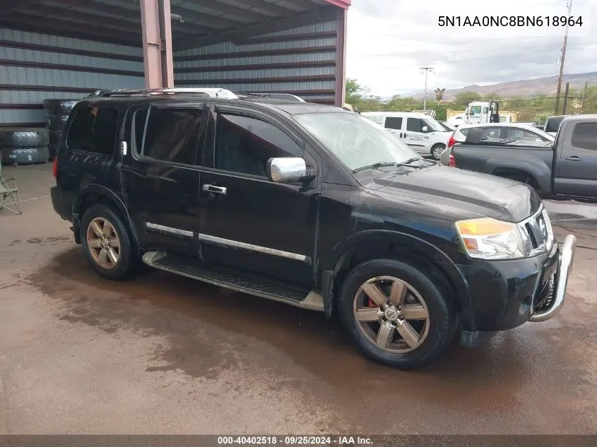 2011 Nissan Armada Platinum VIN: 5N1AA0NC8BN618964 Lot: 40402518