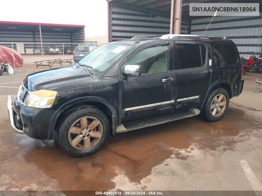 2011 Nissan Armada Platinum VIN: 5N1AA0NC8BN618964 Lot: 40402518