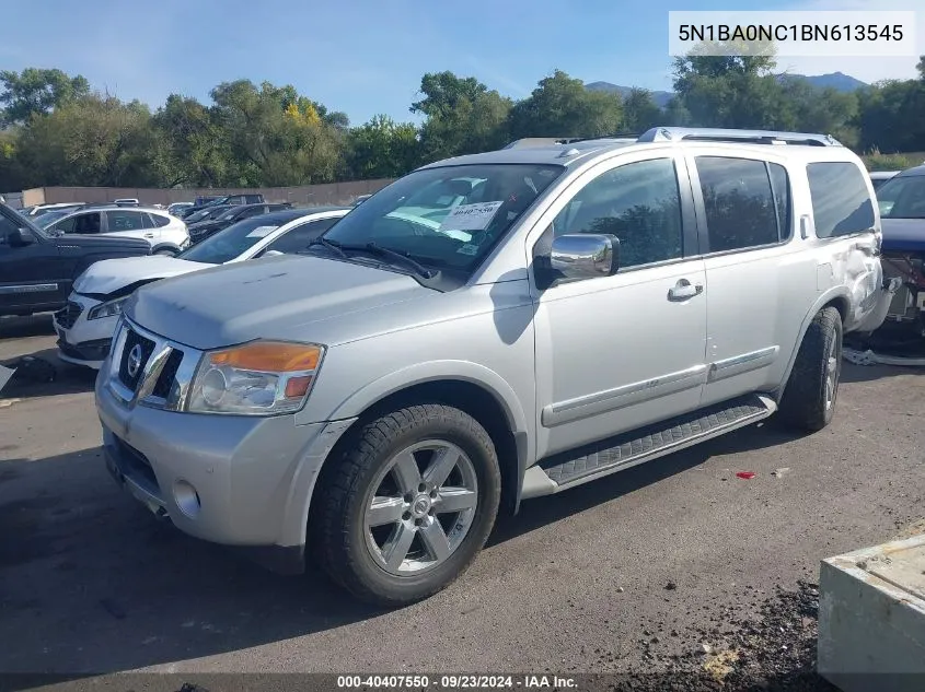 2011 Nissan Armada Sv/Sl/Platinum VIN: 5N1BA0NC1BN613545 Lot: 40407550