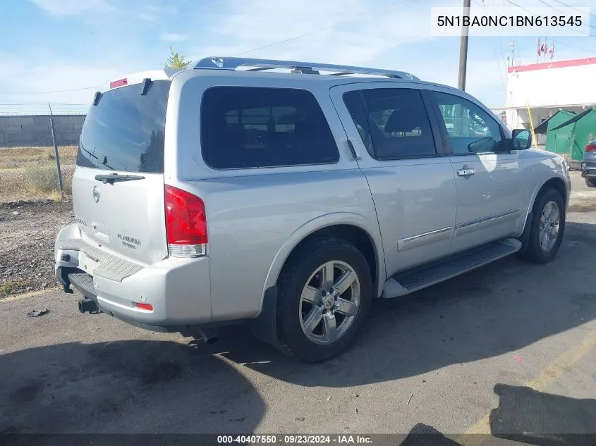 2011 Nissan Armada Sv/Sl/Platinum VIN: 5N1BA0NC1BN613545 Lot: 40407550