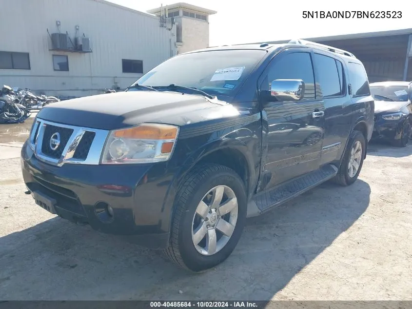 2011 Nissan Armada Sl VIN: 5N1BA0ND7BN623523 Lot: 40485684