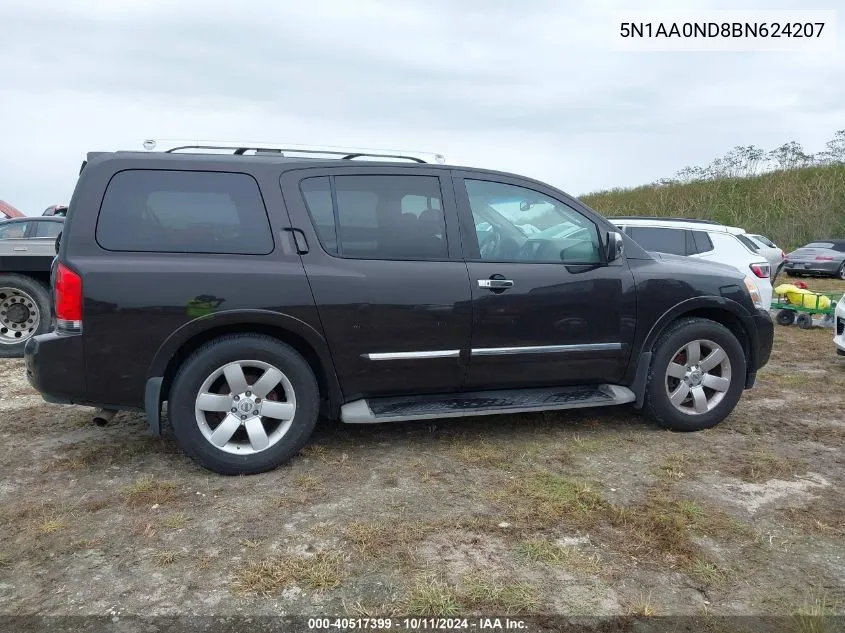 2011 Nissan Armada Sl VIN: 5N1AA0ND8BN624207 Lot: 40517399