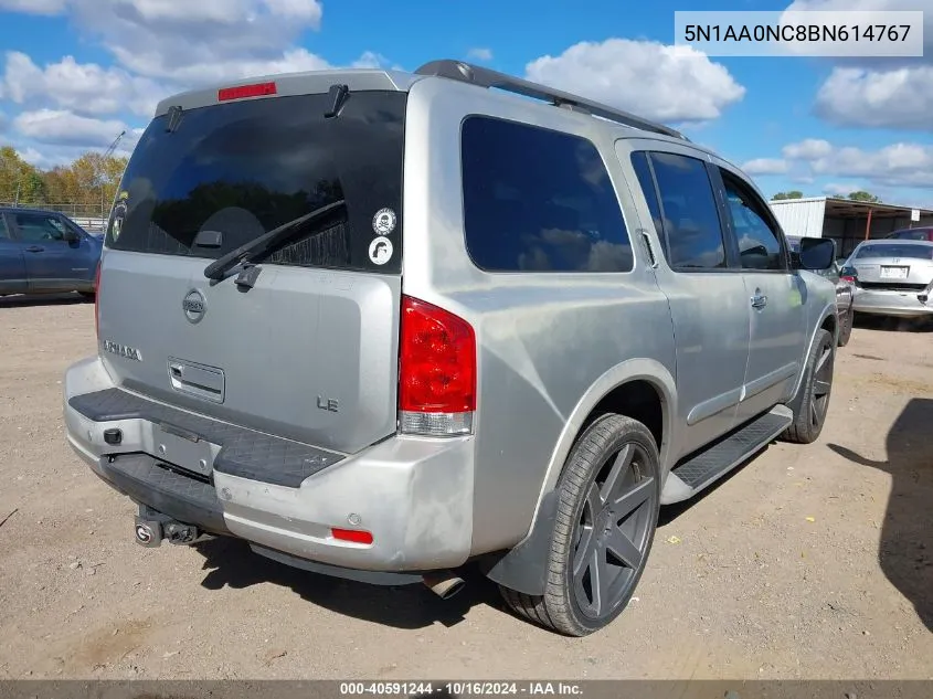 2011 Nissan Armada Sv VIN: 5N1AA0NC8BN614767 Lot: 40591244