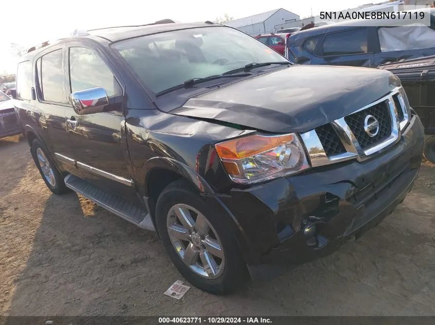 2011 Nissan Armada Platinum VIN: 5N1AA0NE8BN617119 Lot: 40623771