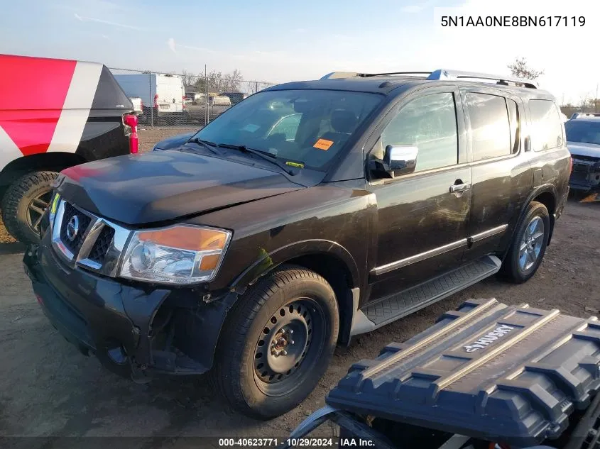 2011 Nissan Armada Platinum VIN: 5N1AA0NE8BN617119 Lot: 40623771