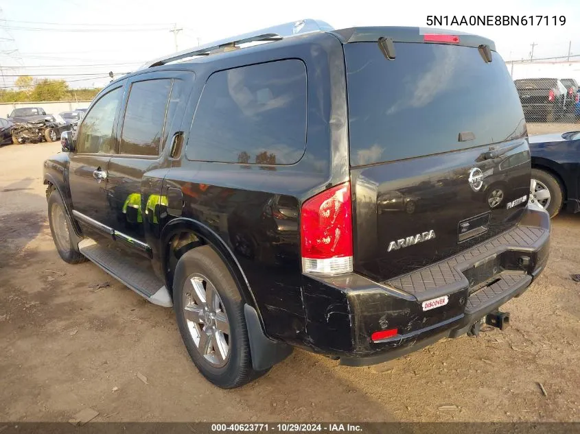 2011 Nissan Armada Platinum VIN: 5N1AA0NE8BN617119 Lot: 40623771