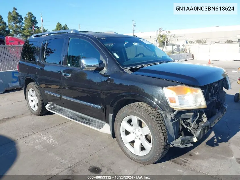 2011 Nissan Armada Sl VIN: 5N1AA0NC3BN613624 Lot: 40653332