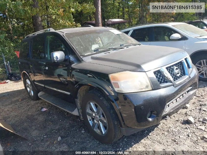 2011 Nissan Armada Platinum VIN: 5N1BA0NF1BN615385 Lot: 40661494