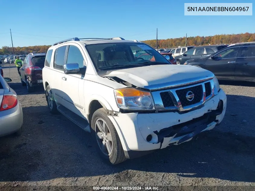 2011 Nissan Armada Platinum VIN: 5N1AA0NE8BN604967 Lot: 40680244