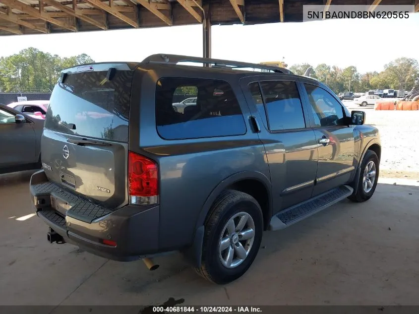 2011 Nissan Armada Sv/Sl/Platinum VIN: 5N1BA0ND8BN620565 Lot: 40681844