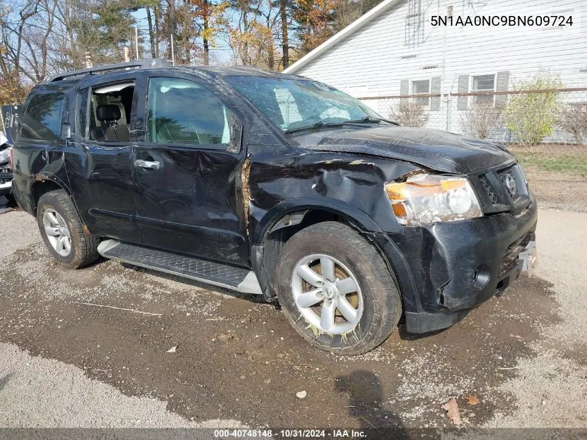 2011 Nissan Armada Sv VIN: 5N1AA0NC9BN609724 Lot: 40748148