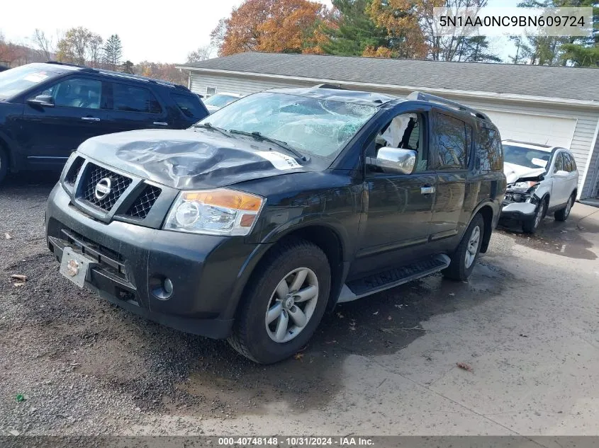 2011 Nissan Armada Sv VIN: 5N1AA0NC9BN609724 Lot: 40748148