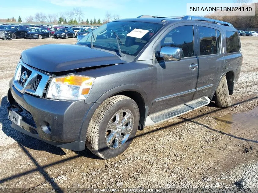 2011 Nissan Armada Platinum VIN: 5N1AA0NE1BN624140 Lot: 40809697