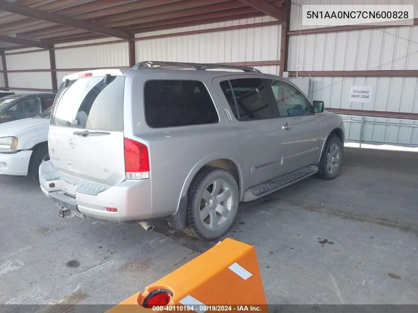 5N1AA0NC7CN600828 2012 Nissan Armada Sl