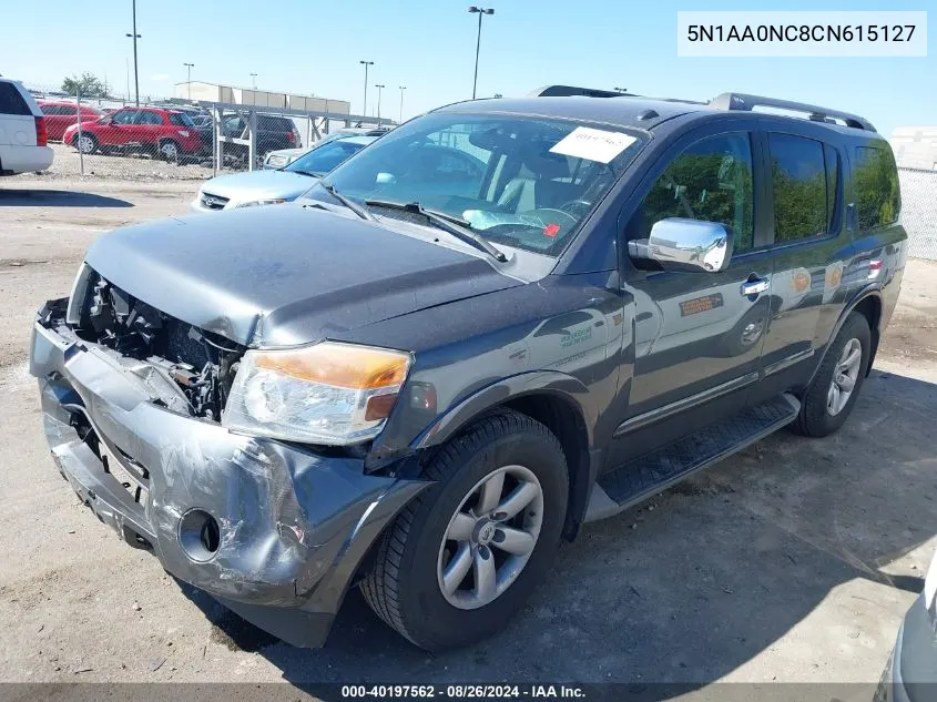 2012 Nissan Armada Sv VIN: 5N1AA0NC8CN615127 Lot: 40197562