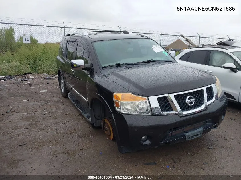 2012 Nissan Armada Platinum VIN: 5N1AA0NE6CN621686 Lot: 40401304