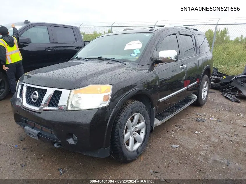 2012 Nissan Armada Platinum VIN: 5N1AA0NE6CN621686 Lot: 40401304