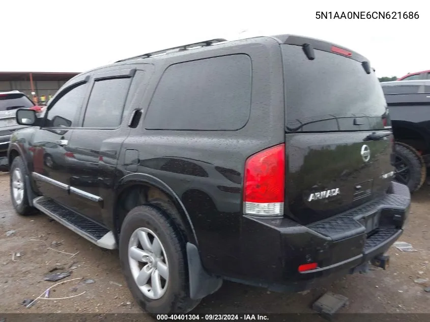 2012 Nissan Armada Platinum VIN: 5N1AA0NE6CN621686 Lot: 40401304