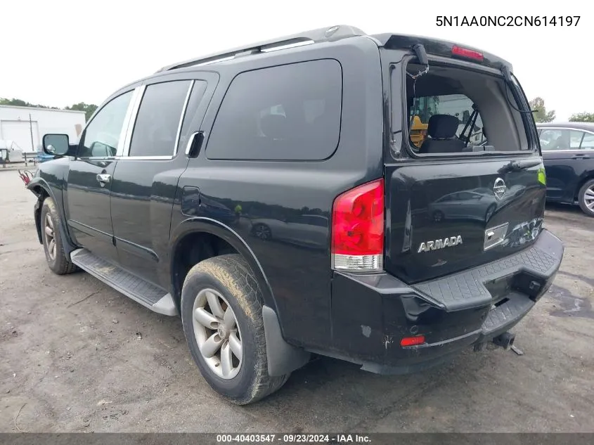 2012 Nissan Armada Sv VIN: 5N1AA0NC2CN614197 Lot: 40403547