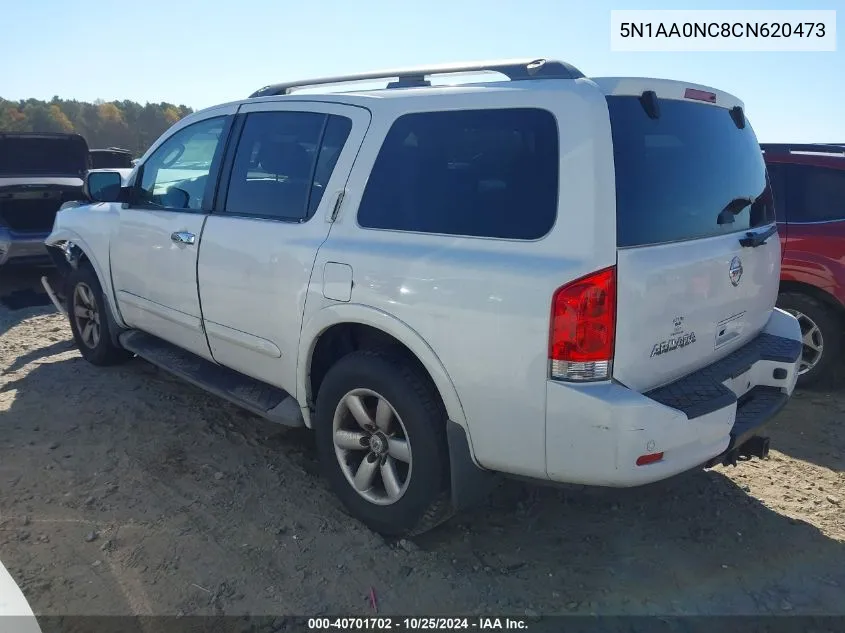 2012 Nissan Armada Sv VIN: 5N1AA0NC8CN620473 Lot: 40701702