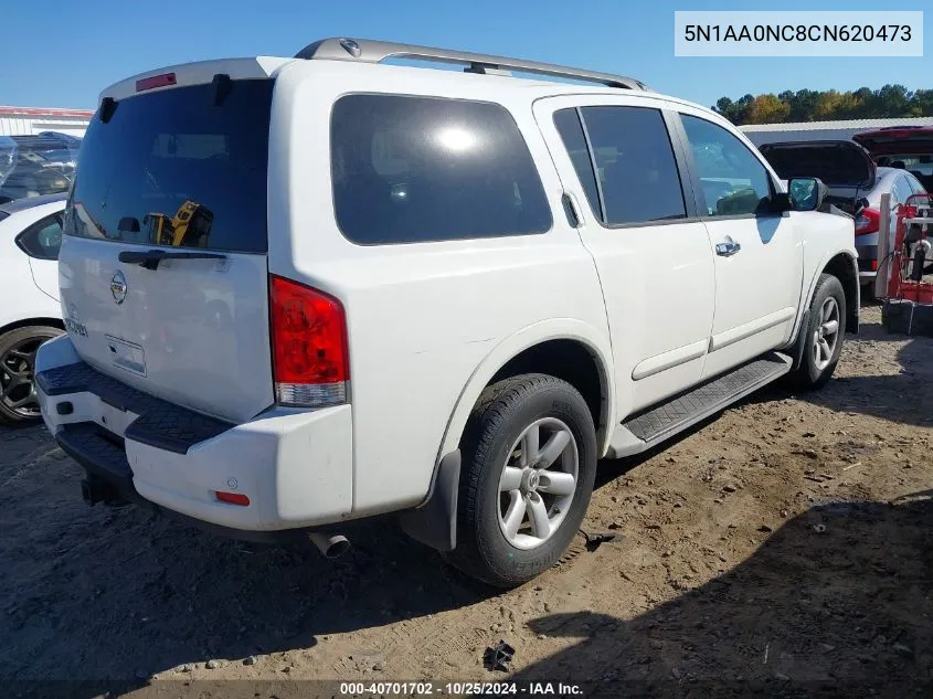 2012 Nissan Armada Sv VIN: 5N1AA0NC8CN620473 Lot: 40701702