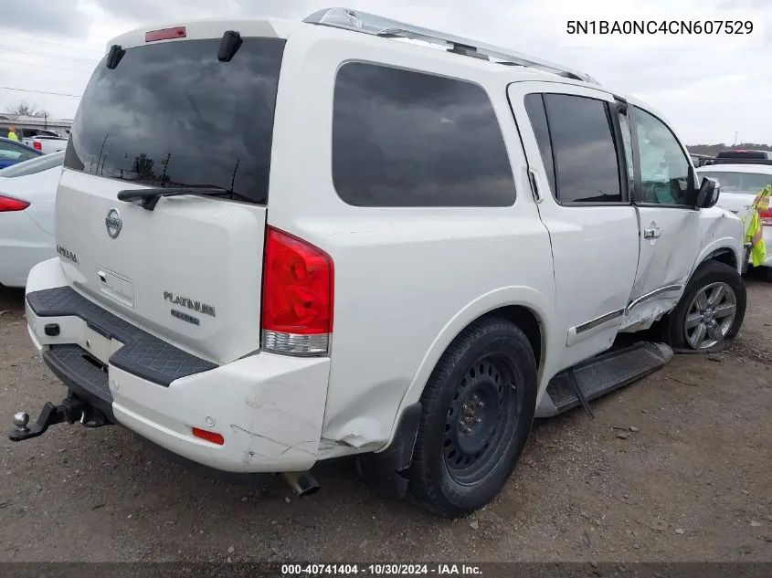 2012 Nissan Armada Platinum VIN: 5N1BA0NC4CN607529 Lot: 40741404