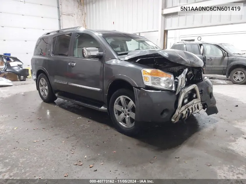 2012 Nissan Armada Platinum VIN: 5N1AA0NC6CN601419 Lot: 40773162