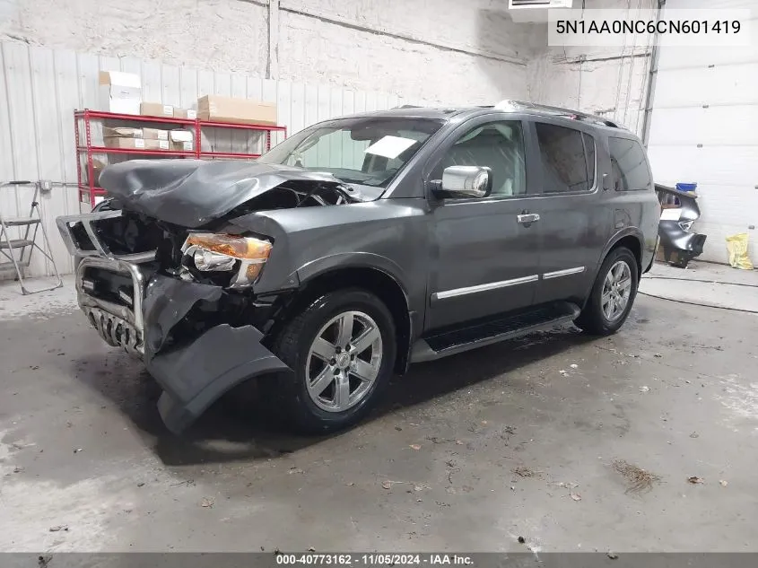 2012 Nissan Armada Platinum VIN: 5N1AA0NC6CN601419 Lot: 40773162