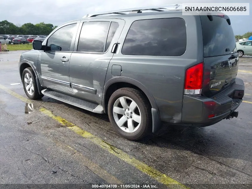 2012 Nissan Armada Sl VIN: 5N1AA0NC8CN606685 Lot: 40784709