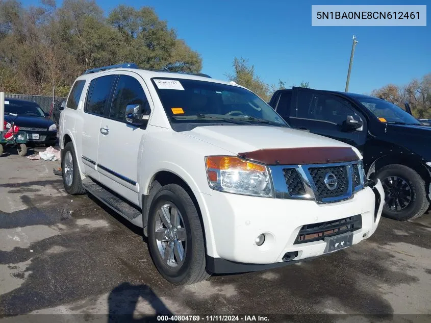 2012 Nissan Armada Platinum VIN: 5N1BA0NE8CN612461 Lot: 40804769