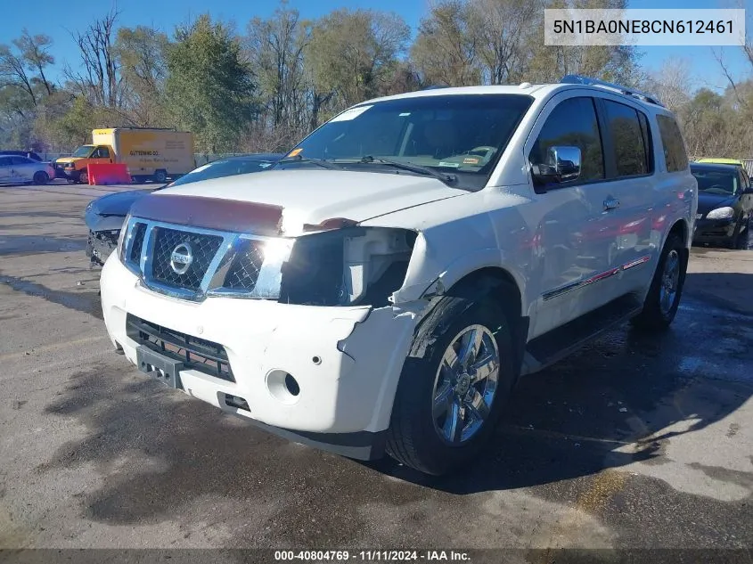 2012 Nissan Armada Platinum VIN: 5N1BA0NE8CN612461 Lot: 40804769