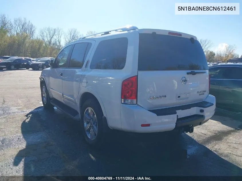 2012 Nissan Armada Platinum VIN: 5N1BA0NE8CN612461 Lot: 40804769