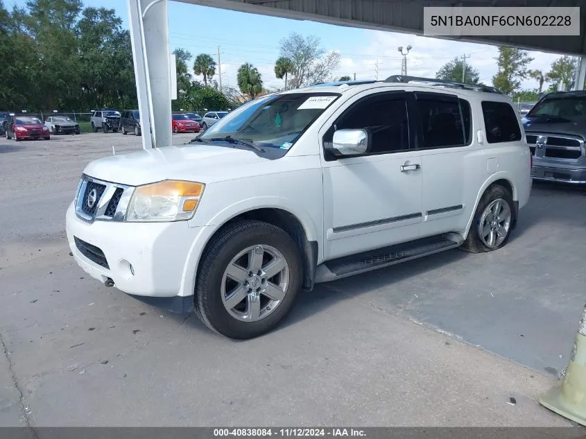 5N1BA0NF6CN602228 2012 Nissan Armada Platinum