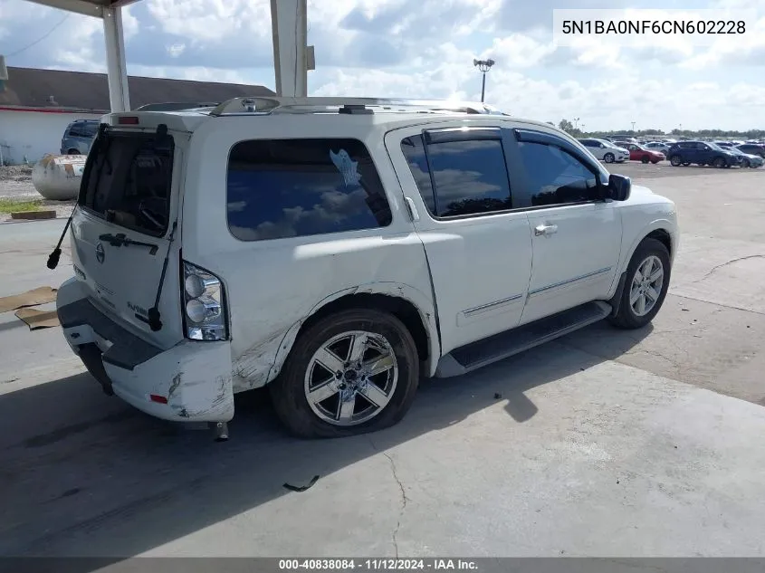 5N1BA0NF6CN602228 2012 Nissan Armada Platinum