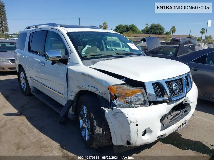 2013 Nissan Armada Platinum VIN: 5N1BA0ND0DN607005 Lot: 40170894