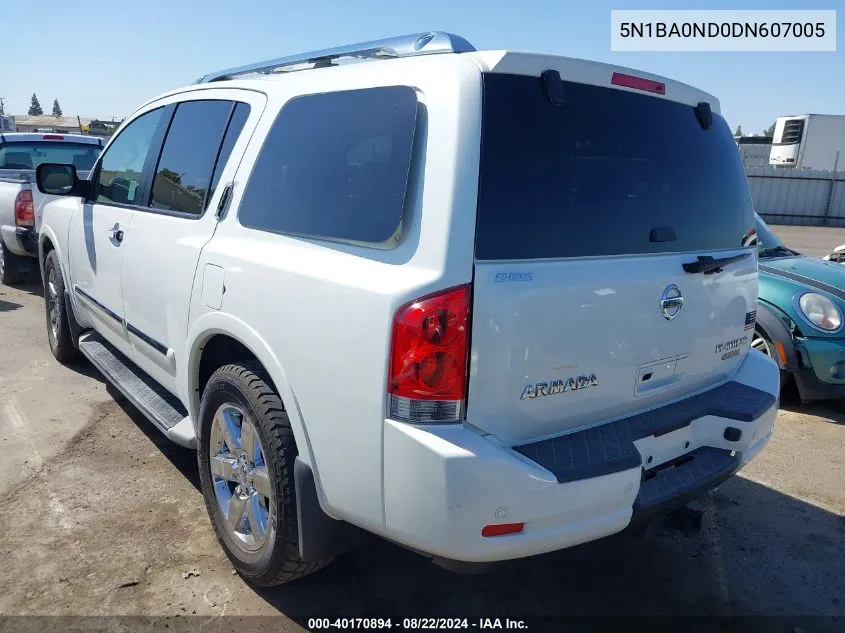 2013 Nissan Armada Platinum VIN: 5N1BA0ND0DN607005 Lot: 40170894