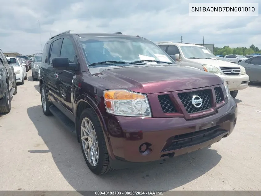 2013 Nissan Armada Sv VIN: 5N1BA0ND7DN601010 Lot: 40193703