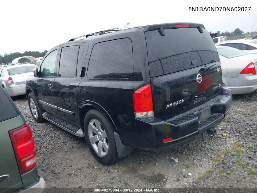 2013 Nissan Armada Sl VIN: 5N1BA0ND7DN602027 Lot: 40279084