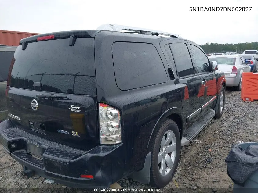 2013 Nissan Armada Sl VIN: 5N1BA0ND7DN602027 Lot: 40279084