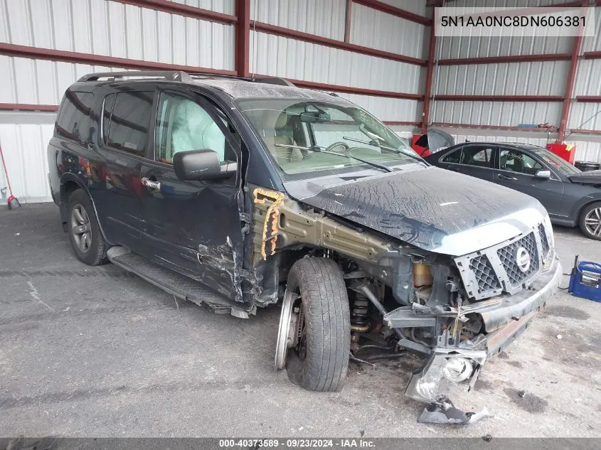 2013 Nissan Armada Sv VIN: 5N1AA0NC8DN606381 Lot: 40373589