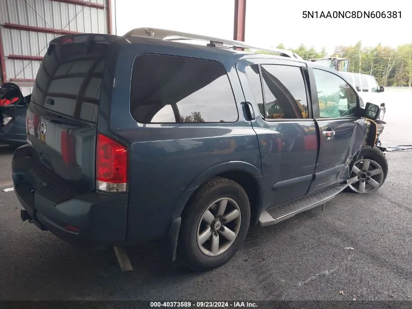 2013 Nissan Armada Sv VIN: 5N1AA0NC8DN606381 Lot: 40373589