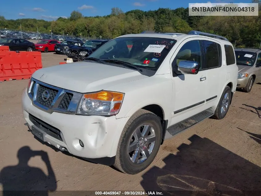 2013 Nissan Armada Platinum VIN: 5N1BA0NF4DN604318 Lot: 40459047