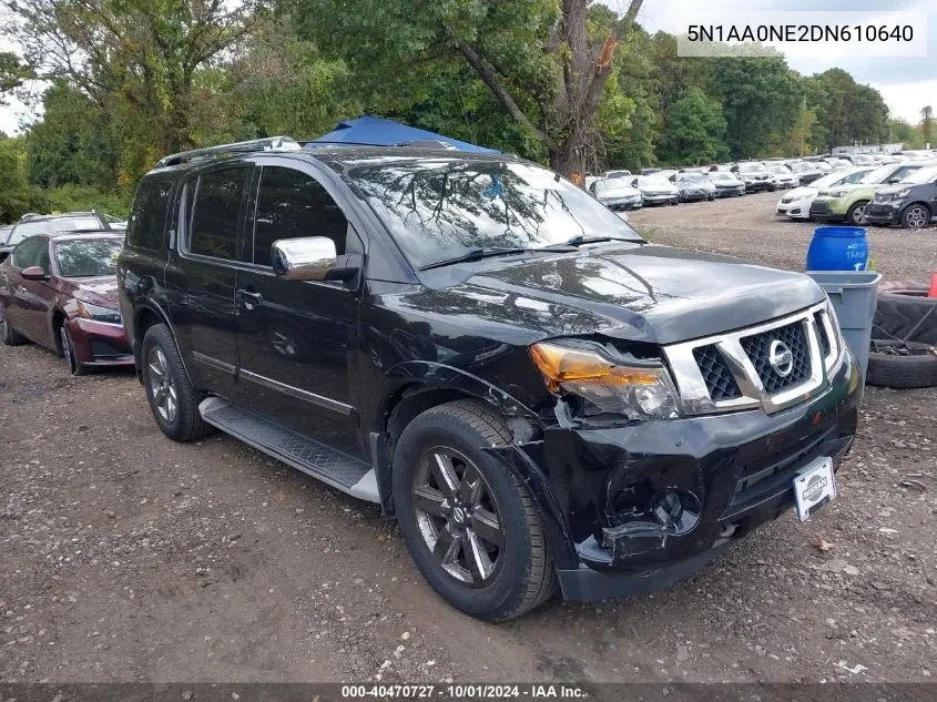 2013 Nissan Armada Platinum VIN: 5N1AA0NE2DN610640 Lot: 40470727