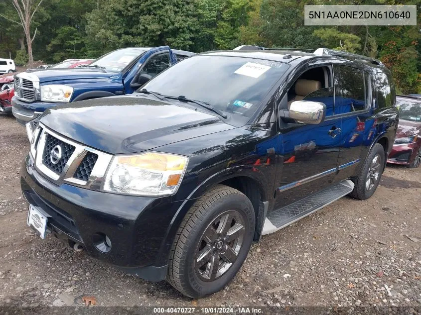 2013 Nissan Armada Platinum VIN: 5N1AA0NE2DN610640 Lot: 40470727