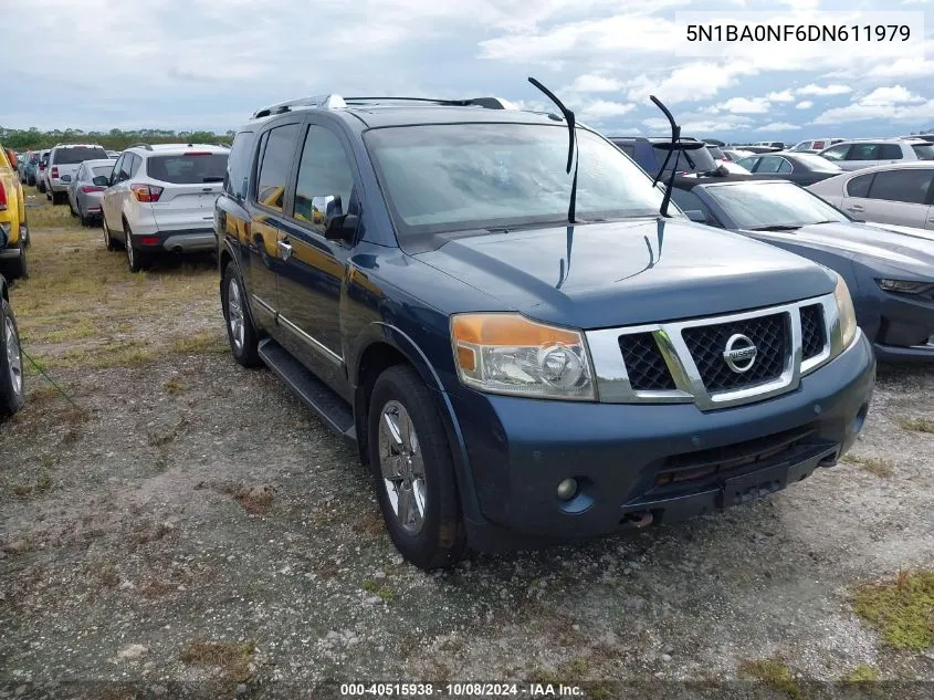 2013 Nissan Armada Platinum VIN: 5N1BA0NF6DN611979 Lot: 40515938