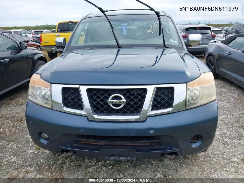 2013 Nissan Armada Platinum VIN: 5N1BA0NF6DN611979 Lot: 40515938