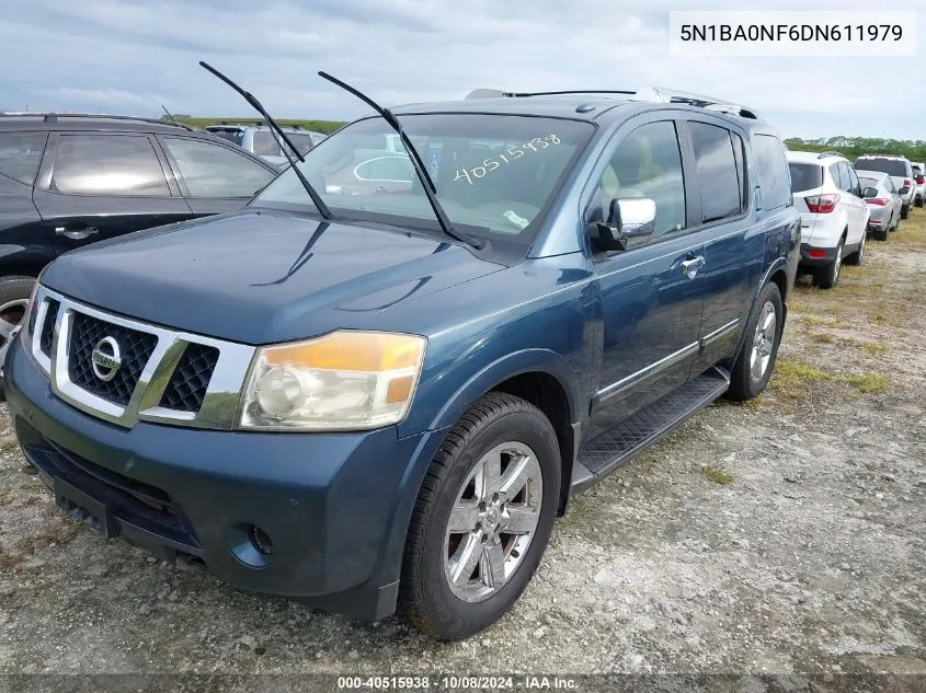 2013 Nissan Armada Platinum VIN: 5N1BA0NF6DN611979 Lot: 40515938