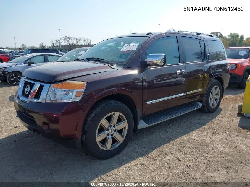 2013 Nissan Armada Platinum VIN: 5N1AA0NE7DN612450 Lot: 40707383