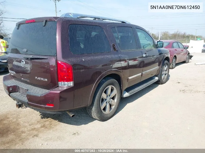 2013 Nissan Armada Platinum VIN: 5N1AA0NE7DN612450 Lot: 40707383