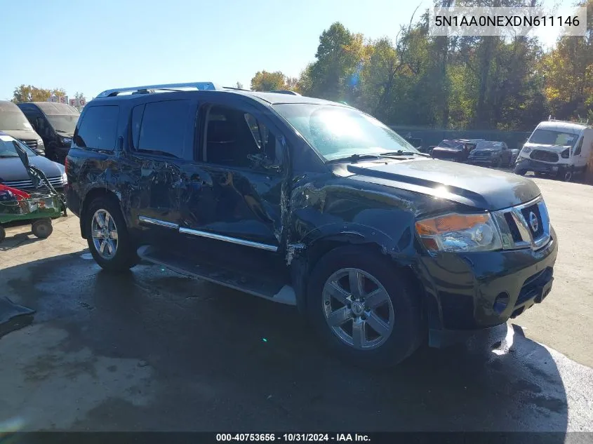 2013 Nissan Armada Platinum VIN: 5N1AA0NEXDN611146 Lot: 40753656